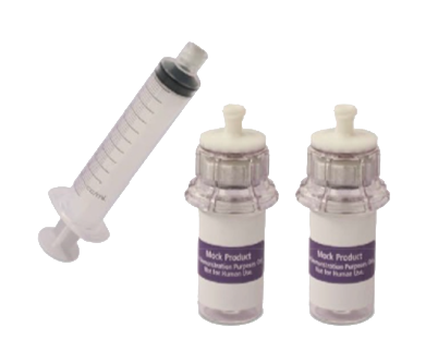 multiple HUMATE-P vials and multiple Mix2Vials, and one syringe