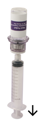 Draw HUMATE-P into sterile syringe