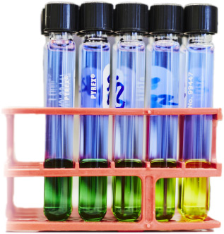 multiple vials in rack